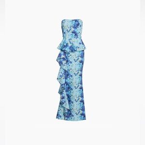 Chiara Boni Hafsa Sje Floral Peplum Gown